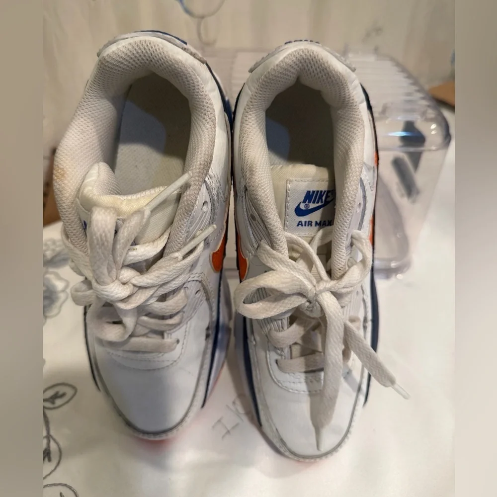 Nike Kids Sneakers - White, Navy, and Orange